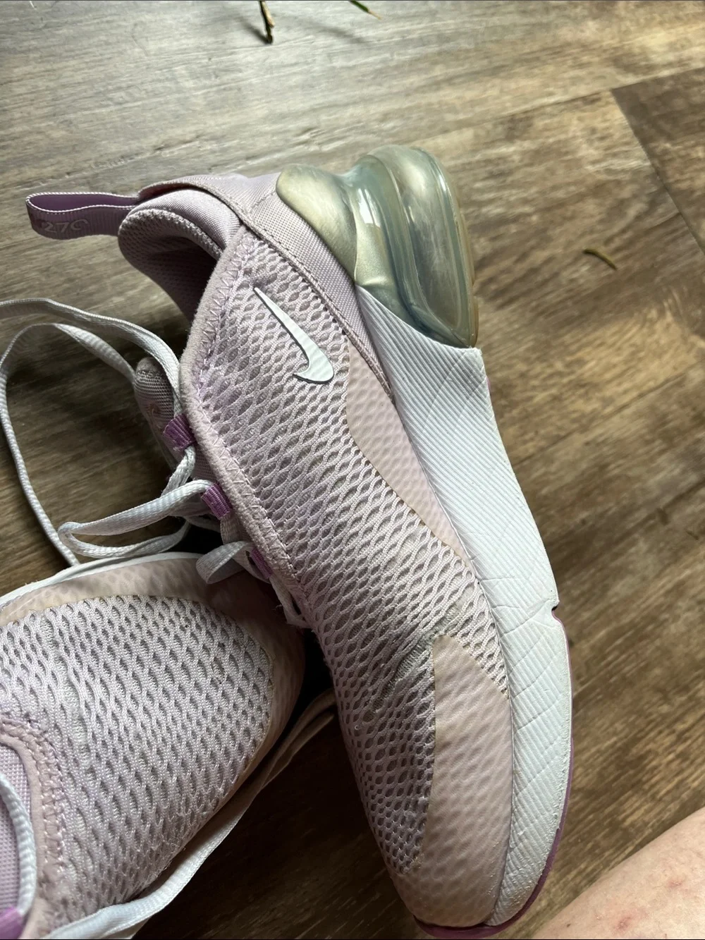 Nike Women’s Air Max 270 Pink and Silver Accent Sneakers